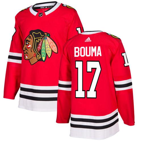 Adidas Men Chicago Blackhawks 17 Lance Bouma Red Home Authentic Stitched NHL Jersey